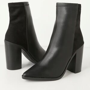 NEW Lulus Boots Black Ankle Boots size 11